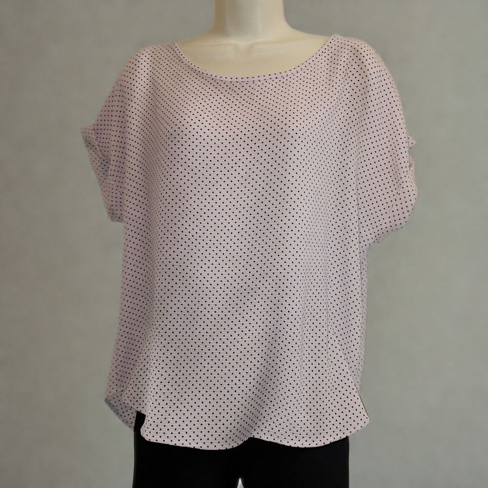 Andrea Lavender Polka Dot Blouse